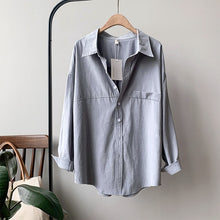 Load image into Gallery viewer, BGTEEVER Minimalist Loose White Shirts for Women Turn-down Collar Solid Female Shirts Tops 2020 Spring Summer Blouses