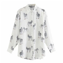 Load image into Gallery viewer, Aachoae Leopard Stylish Shirt Women Turn Down Collar Office Fashion Female Blouse Long Sleeve Plus Size Lady Tops Blusa Feminina