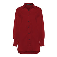 Load image into Gallery viewer, Celmia Women Blouses 2021 Autumn White Shirts Fashion Lapel Casual Solid Long Sleeve Buttons Asymmetrical Tops Oversized Blusas