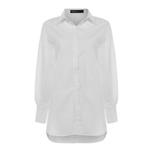 Load image into Gallery viewer, Celmia Women Blouses 2021 Autumn White Shirts Fashion Lapel Casual Solid Long Sleeve Buttons Asymmetrical Tops Oversized Blusas